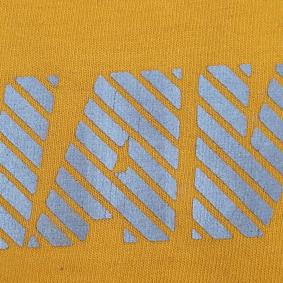 USN US Navy Shirt S/M 19x25 Yellow Spellout - Picture 8 of 13